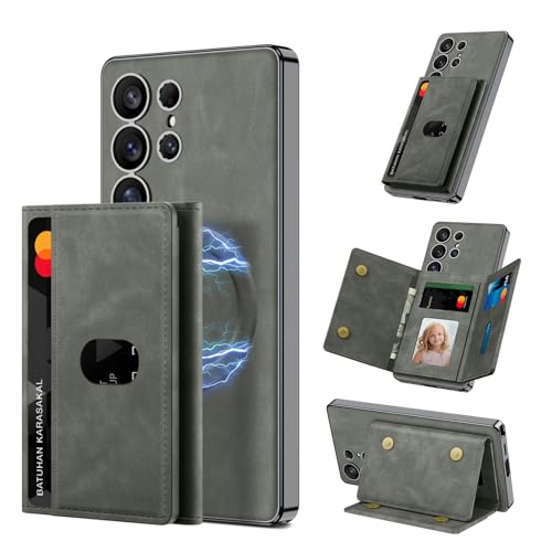 Coque portefeuille pour Samsung S25 Ultra mince avec bumper souple de protection