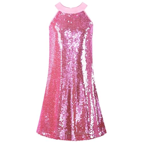 Image of WELAKEN Girls Ombre Sequin Dress Sparkly Fancy Short Puff Sleeves Gradient Party Dress