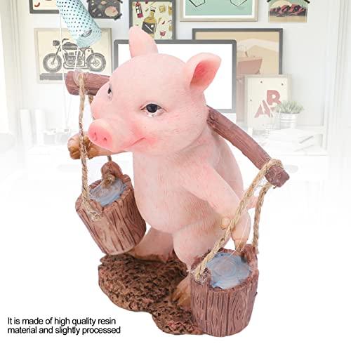 Estatueta de porco, ornamento de resina estilo country de porco, decoração de resina para casa, está