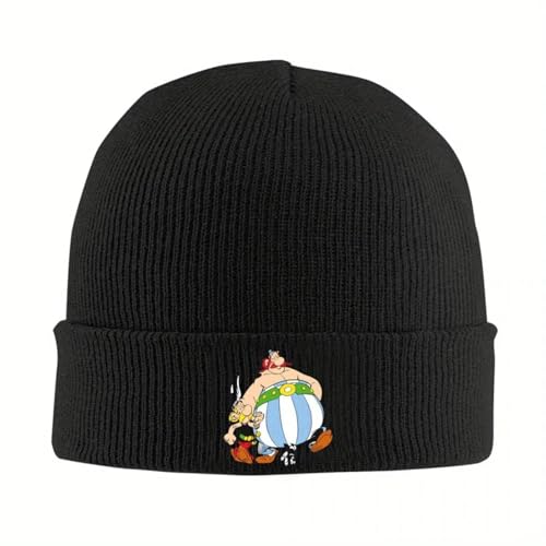 Obélix y Dogmatix y Astérix Gorro Tejido Gorro otoño Invierno Gorro cálido de Moda Hombres Mujeres