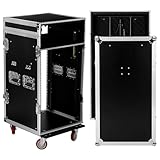 GLSTOY Recording Studio Racks Dj Rack for Stage Dj Table for Data Devices Storage Av Media Stand Data Devices Storage Cabinet Audio Mixer Stand Road Case Black
