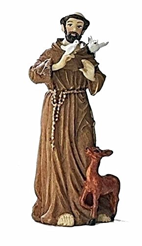 Figurita Religiosa San Francisco Patron de Animales miniatura 1