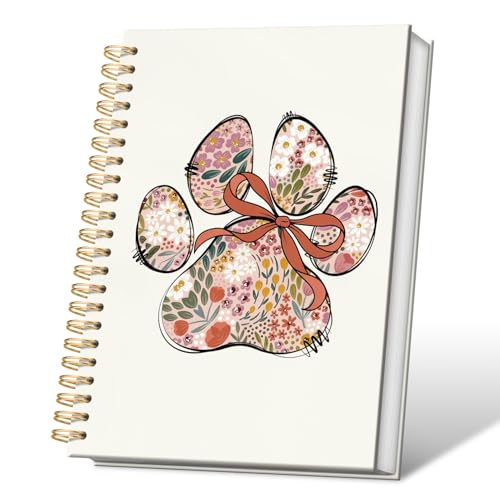 Carnet à spirale bohème floral femme journal ligné 14x21