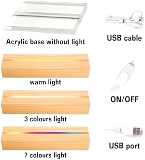 Personalised Photo Frame with Photo, Personalised Picture Frame with Night Light, Customised Photo Frames, Personalised Christmas Birthday Gifts for Women, Men, Mum, Dad, Baby, Kid, Family