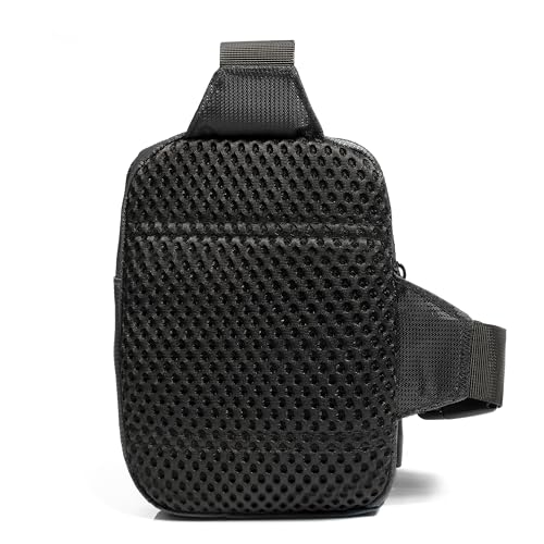 UnisexAdult Small Crossbody Messenger Bag Durable Crossbody Backpack daypack for Men Women(BLACK)3