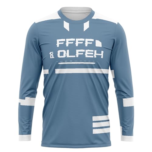 Maglia CiclismoTraspirante Estivi,MTB Tops Maglia da ciclismo a maniche lunghe da uomo, comoda e leggera, ad asciugatura rapida e traspirante, Uomo (TO9,XL)