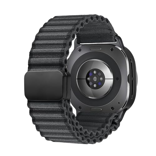 Magnetic Trail Band for Samsung Galaxy Watch Ultra Bands 47mm Men/Women Lightweight Breathable Soft Fabric Nylon Sport Strap Compatible with Samsung Watch Ultra Band 47 mm Replacement Correa Reloj