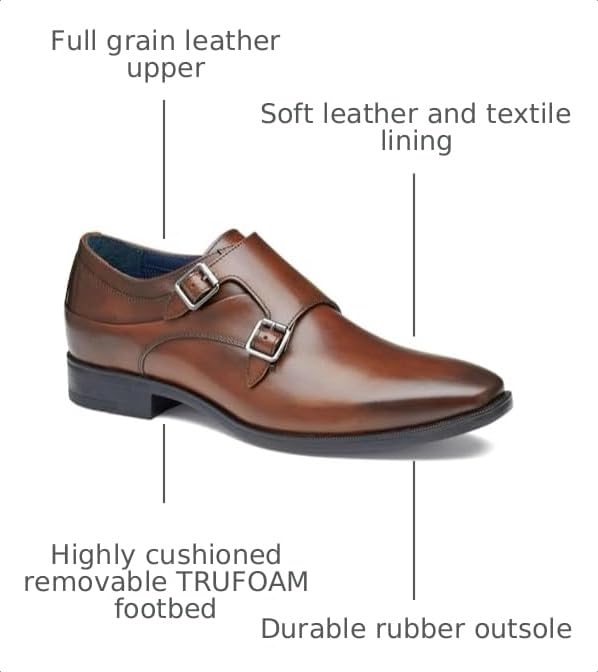 Image of Johnston & Murphy Gibbons Double-Buckle Monk