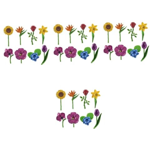 NOLITOY 32piezas Decoración De Flores Miniatura Adornos Artificiales para Mesa Jardín y Manualidades
