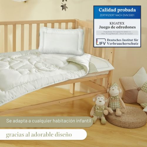Miniatura 3 de Set De Colchas Infantiles Con Pespunte De Elefante 40 X 60 100 X 135 Cm, Lavable A 95 C Con Öko-Tex
