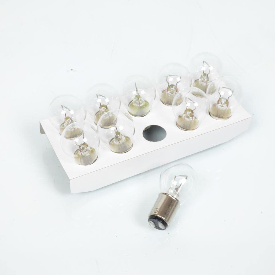 Bombillas BA15d 12V 21W Flosser blancas para motos y coches caja de 10 unidades
