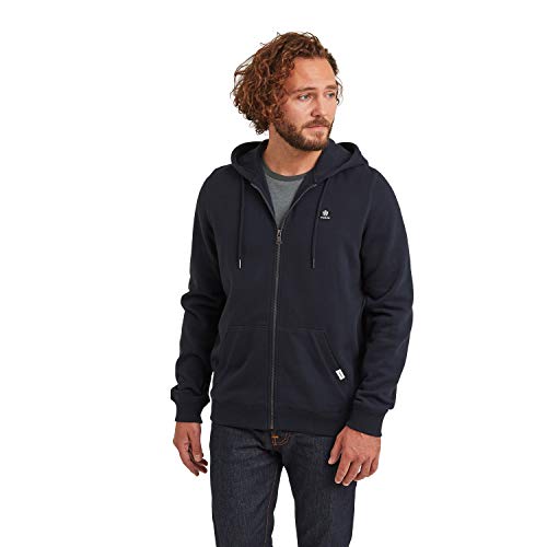 TOG24 Alden Men's Supersoft Zip-through Hoodie with Cosy Kangaroo Pocket and Chunky Drawcord Hood Dark Indigo