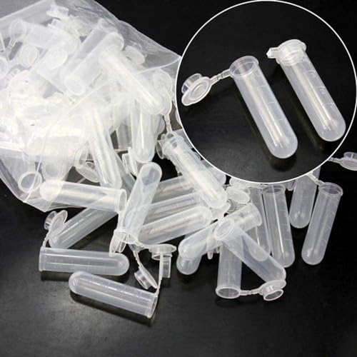 Arteya ATY000002 5Ml Microcentrifuge Tubes 200Pcs,Centrifuge Tubes With Attached Lid, Round Bottom Transparent Micro Centrifuge Sample Bottle Vials Container For Lab,Plastic Lab Snap Tubes,Clear Graduation thumb #5