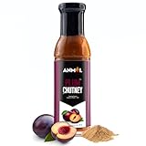 ANMOL Plum Chutney - Glass Bottle - Sweet, Floral, Tart Plum Sauce for Dips, Sandwiches, Chaat & Grilled Meats...