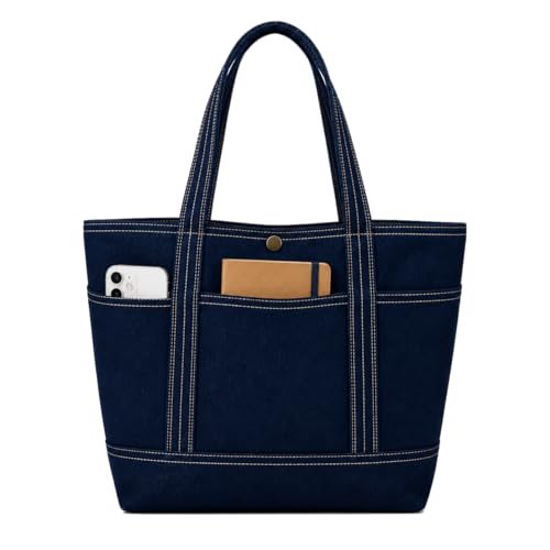 Sac en jean femme fourre-tout cabas idéal travail et voyage