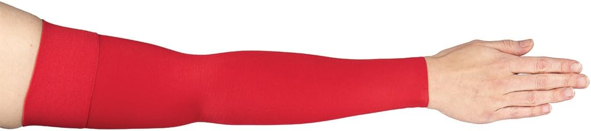 Lymphedivas Red Medical Graduated Compression Arm Sleeve for Lymphedema
