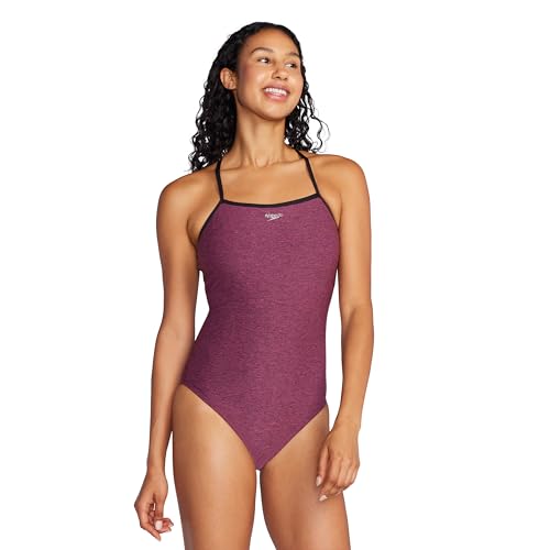 Speedo Women's Swimsuit One Piece Closed Back Thin Strap Hydrobra