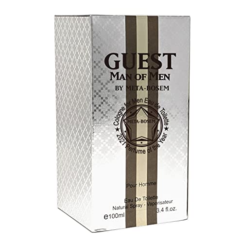 Meta-Bosem Gentlemen/Guest Man Of Men, Eau De Toilette Natural Spray Cologne For Men, Wonderful Gift, Masculine Scent, For All Skin Types, 3.4 Fl Oz/100 Ml Each (Pack Of 2) #TOP5