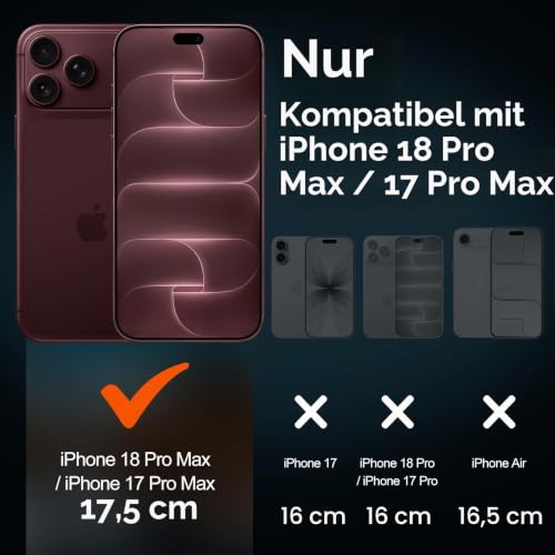 ivoler Panzerglas für iPhone 18 Pro Max/17 Pro Max mit Montagehilfe 3 Stück – Ansicht 2