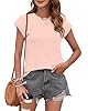 MOLERANI T Shirts for Women - Short Sleeve Ladies Tops Round Neck Blouses Tees Solid Summer Knit T-Shirts Light Pink XL #3