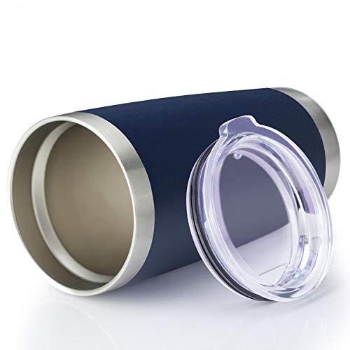 Meway 20Oz Tumbler 12 Pack Double Wall Vacuum Insulated Travel Mug Bulk, Stainless Steel Tumblers With Lid And Straw, Durable Powder Coated Coffee Cups For Cold & Hot Drinks (Navy, 12) #TOP7
