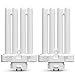 KOR Pack of 2 - FML27-65K Light Bulbs 27 Watt 4 Pin FML Lamp Replacement Bulb 6500K Natural Spectrum Daylight CFL 27W Plugin GX10Q-4 Base