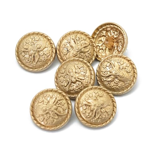 Riverbyland Gold Metal Sewing Buttons Deer 50 PCS