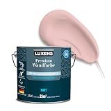 LUXENS - Premium Wandfarbe 2,5 l - Candy Pink - Matt - Wände, Decken & Täfelungen - Anti-Allergen - Ohne endokrine Disruptoren - 25m²