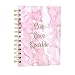 The Leonardo Collection Marble Notebook Live Sparkle Pink | Stylish Writing Pad For Notes, Journaling & Planning | Practical Notepad For Home, School & Office | Elegant Stationery Gift