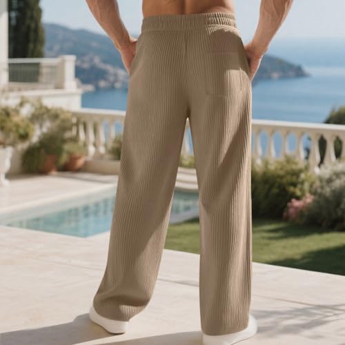 Pantalon décontracté coupe conique confortable stretch et léger