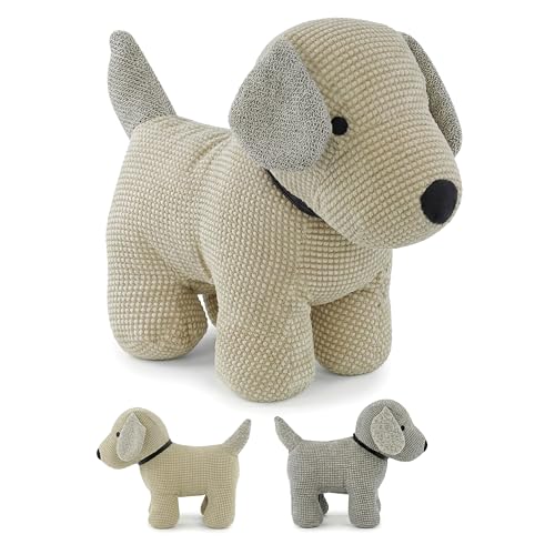 GEEZY Weighted Door Stop Animal - Novelty Fabric Dog Floor Stopper with Sand Filling - Decorative Puppy Door Holder for Wood Carpet Home Bedroom & Living Room Assorted Colours