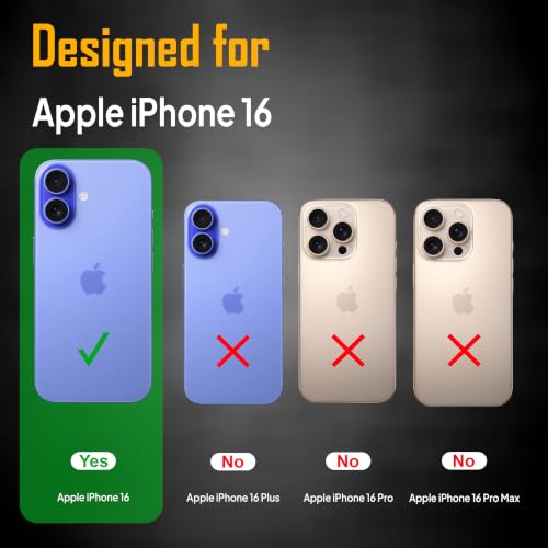 Image of ZAP CASE Matte Kickstand Case for iPhone 16 | Magsafe Compatible | Premium Polycarbonate Back + Flexible TPU Bumper | Foldable Stand | Military-Grade Drop Protection | Anti-Fingerprint | White