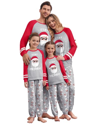 Ekouaer Family Christmas Pajamas Matching Sets Cute Long Sleeve Couple Pjs - image 1