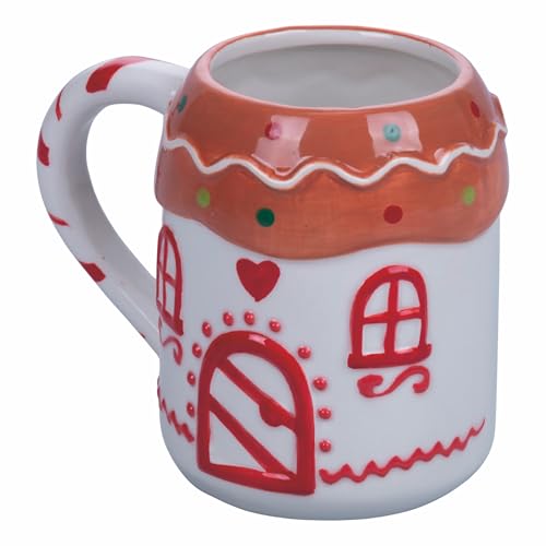 Set 4 Mug casetta bianco di Natale 330 ml in ceramica XMas