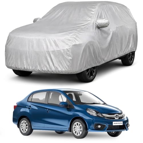 Image of Autofact Car Body Cover Compatible with Amaze 2011-2017 | Custom Fit Car Cover | 100% Water-Resistant| Triple-Stitched Lightweight Fabric | Dustproof | Indoor & Outdoor Use | Elastic Bottom