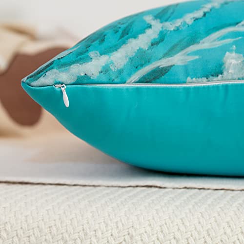 Tritard Starfish Throw Pillow Covers Set of 2 Coastal Nautical Pillow Cases Ocean Themed Coral Pattern Beach Couch Cushion Covers for Living Room Bedroom Sofa Car, 18x18 Inches, Blue - Image 6