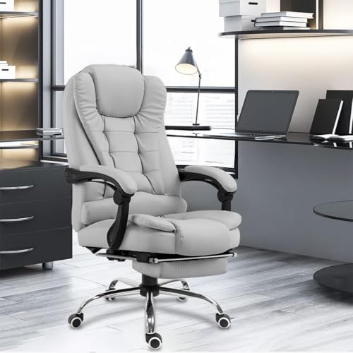 Cadeira De Escritório, Cadeira De Com Apoio Para Os Pés E Encosto...