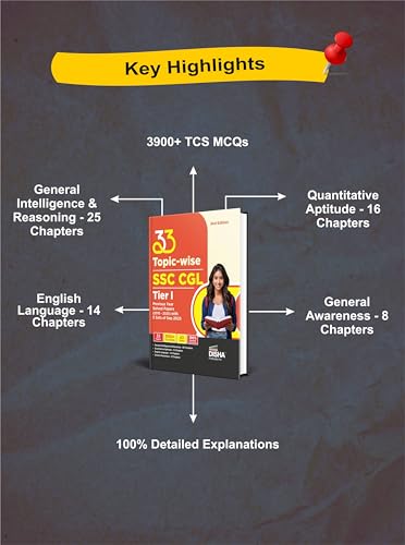 Image of Disha 33 Topic-wise SSC CGL Tier I Previous Year Solved Papers (2010 - 2025) 2nd Edition | Combined Graduate Level | PYQs Question Bank