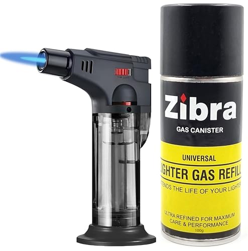 Image of Blow Torch Torch Jet Flame I Culinary Kitchen Gas Lighter with 180 ml Butane Gas Refill Bottle I Suitable For Fireworks, BBQs Coal, Campfire, Candle (Multicolor)