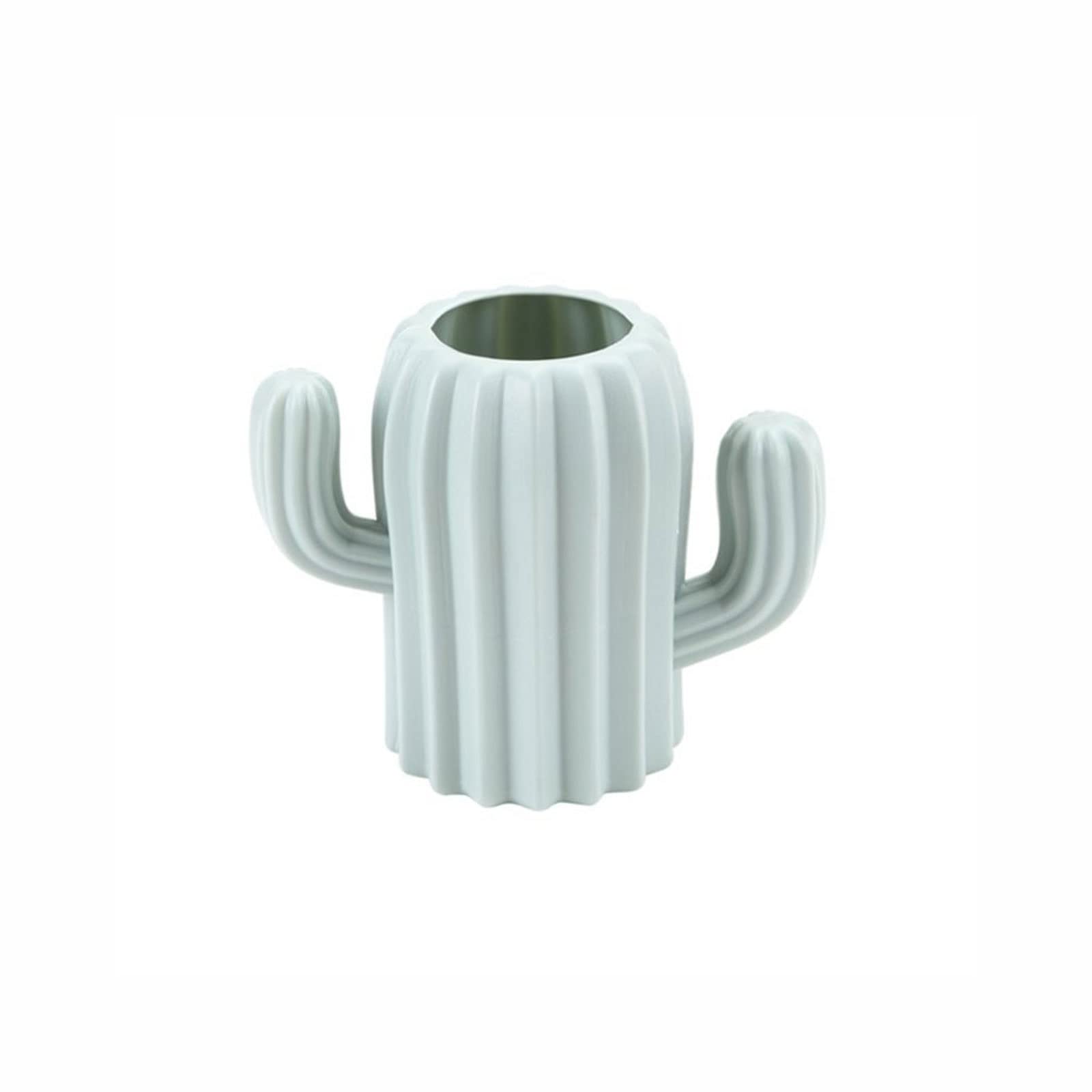 JINGYAN Pencil Holders New Cactus Desktop Organizer Pencil Pen Holder Container Brush Pot Stationery Office(Green)