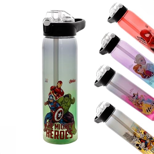 Image of SKi Homeware Impact Sipper Water Bottle, for School, Sports, Trek, Travel | Teens and Kids of all age groups | Leakproof, Light Weight, Pop-up Sipper with Handle, 750 ML, Avengers