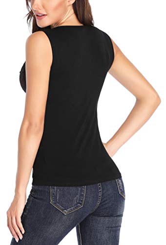 MISS MOLY Women's Scallop V Neck Sexy Sleeveless Lace Tank Top Elegant Slim Fit Summer Tops Blouse Shirts4