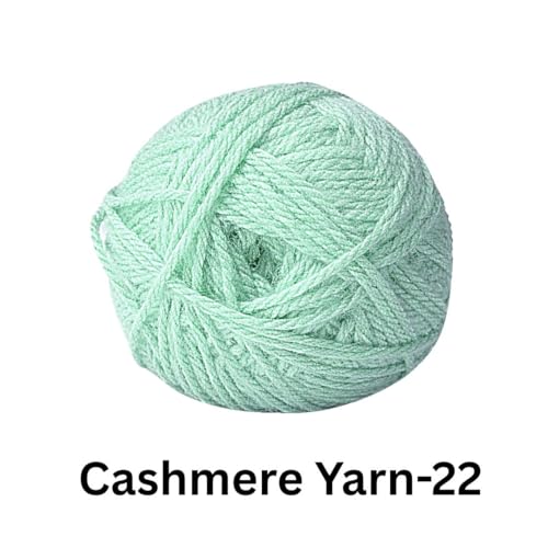 Image of VCR Light Blue Cashmere Knitting Yarn, 100 Grams Hank, 265 Meters Length, Acrylic 75% and Nylon 25%, Soft Crosia Thread for Crochet and Knitting, Suitable for Sweaters, Pullovers and Jackets