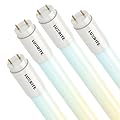 LUXRITE 4FT T8 LED Tube Lights, Type B, 12W/15W/18W Tunable, 5 Colors 3000K | 3500K | 4000K | 5000K | 6500K, Single and Double End Powered, Ballast Bypass, 1620/1950/2250LM, F32T8, UL, DLC (4 Pack)