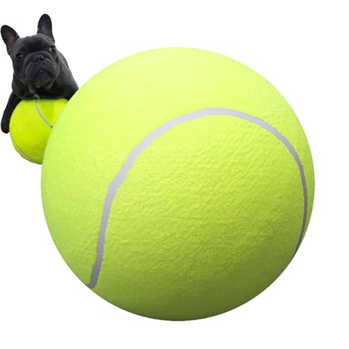 Riesiger Tennisball für Hundespielzeug | 24cm Hunde Tennisbälle Spielzeug | Aufblasbares Interaktives Hundespielzeug Tennisball | Riesige Hundespielzeugbälle Heimtierbedarf für Große mittelgroße Hunde