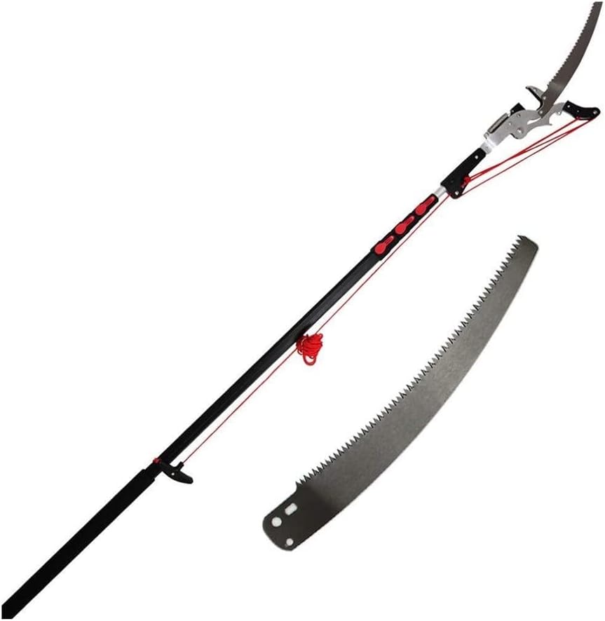 Telescopic Pole Saws, Professional Telescopic Tree Pruner Pole Height Extendable Pruning Saw Gardening Landscaping Branch Saw Loppers Trimmer Tools (Size : 6M/20FT)