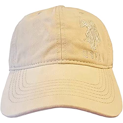 Casquette de baseball unisexe réglable U.S. Polo Assn. en coton kaki avec logo brodé pour adulte