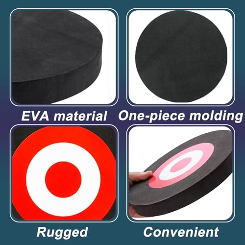 KURUGEILI 25 * 3cm EVA Foam Archery Target 9 inch Round Archery Moving Targets for Backyard,Shooting Practice Board Indoor, Outdoor Sports Hunting - Thumbnail 3