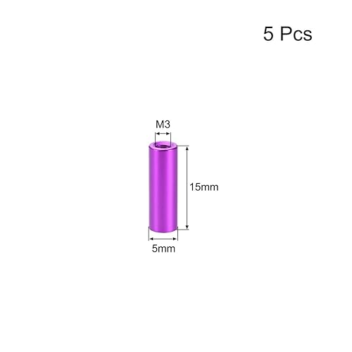 Miniatura 5 de uxcell 5 unids M3x20mm redondo aluminio Standoff columna espaciador hembra para drone FPV Quadcopter Racing RC multirotors piezas DIY