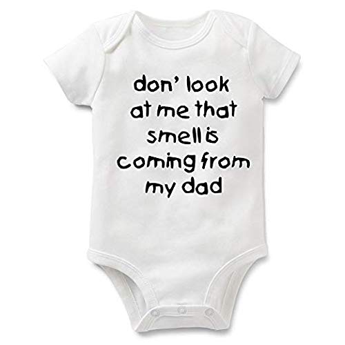 Rocksir Funny Slogan Super Soft Cotton Comfy Baby Short Sleeve Bodysuit (dad1, 6m)